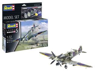 Revell maquette avion 63927 Model Set Supermarine Spitfire Mk.IXc avec accessoires de base 1/32