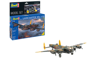 Revell maquette avion 64300 Model Set Lancaster Mk.I/III avec accessoires de base 1/72