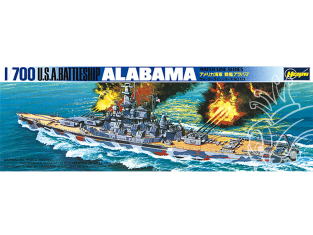 Hasegawa maquette bateau 49608 Cuirassé américain Alabama 1/700