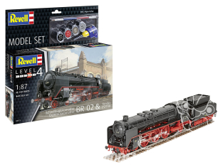 Revell maquette locomotive 62171 Model Set Schnellzuglokomotive BR 02 2'2'T30 avec accessoires de base 1/87