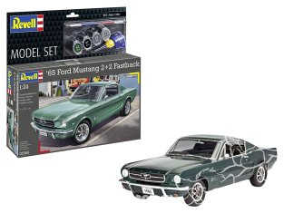 REVELL maquette voiture 67065 Model Set 1965 Ford Mustang 2+2 Fastback avec accessoires de base 1/24