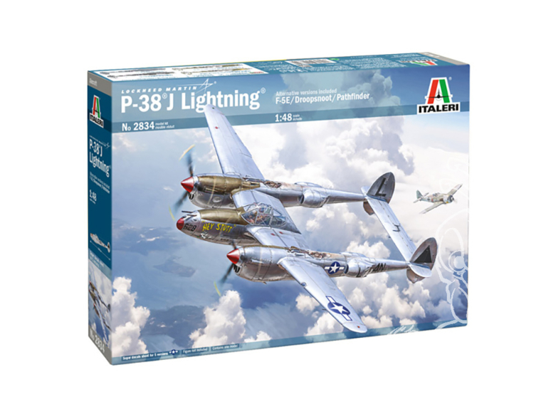 Italeri maquette avion 2834 Lockheed P-38 J Lightning 1/48