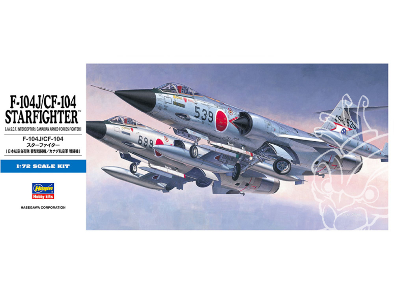 Hasegawa maquette avion 00446 F-104J / CF104 Starfighter 1/72