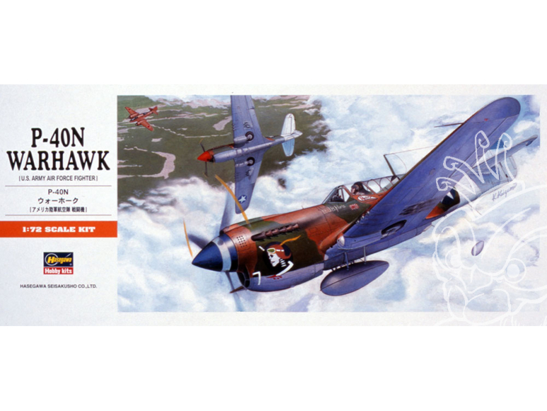 Hasegawa maquette avion 00139 P-40N Warhawk 1/72