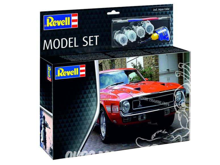 Revell maquette voiture 67729 Model Set '70 Shelby® GT500™ avec accessoires de base 1/25