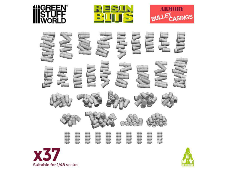 Green Stuff 12360 Set imprimé en 3D Douilles de Balles 1/48