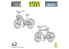 Green Stuff 12420 Set imprimé en 3D Bicyclettes 1/48