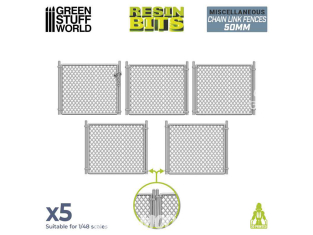 Green Stuff 12418 Set imprimé en 3D Grille Simple Torsion 50mm 1/48