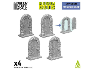 Green Stuff 13153 Set imprimé en 3D Portes de Donjon 1/48 1/35