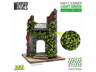 Green Stuff 4640 Feuillage lierre miniature - Érable vert clair - Large 1/35