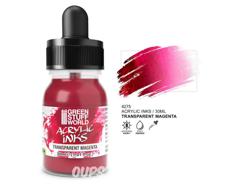 Green Stuff 4275 Encre Acrylique Transparente - Magenta 30ml