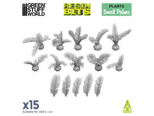 Green Stuff 12761 Set imprimé en 3D - Petits Palmiers 1/48 1/35