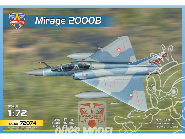 MODELSVIT maquette avion 72074 Dassault Mirage 2000B 1/72