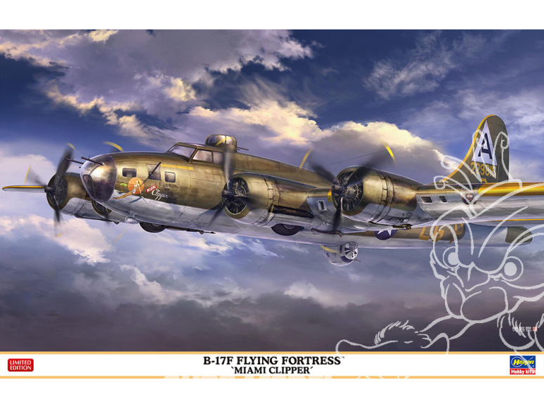 Hasegawa maquette avion 02462 B-17F Flying Fortress "Miami Clipper" Edition Limitée 1/72