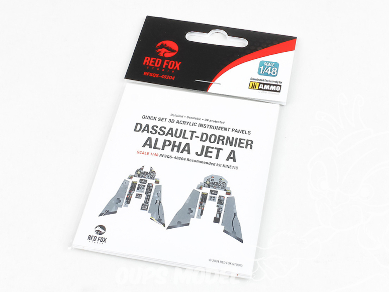 Red Fox Studio Tableaux de bord 3D avion RFQS-48204 Dassault Dornier Alpha Jet A Kinetic 1/48