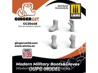 Ginger Cat accessoire GC35448 Gants et bottes militaires modernes 1/35