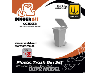 Ginger Cat accessoire GC35458 Set de poubelles en plastique 1/35