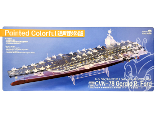 Magic Factory 6502 Maquette Porte Avion USN CVN-78 Gerald R. Ford Pont pré-peint et parties transparentes 1/700