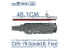 Magic Factory 6502 Maquette Porte Avion USN CVN-78 Gerald R. Ford Pont pré-peint et parties transparentes 1/700