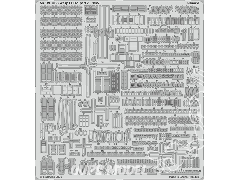 Eduard photodecoupe bateau 53319 USS Wasp LHD-1 Partie 2 Trumpeter 1/350