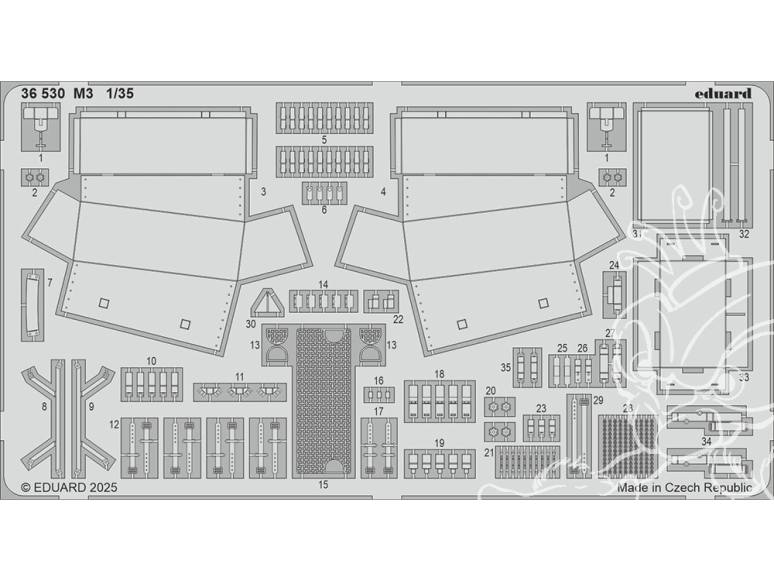 Eduard photodecoupe militaire 36530 Amélioration M3 I Love Kit 1/35