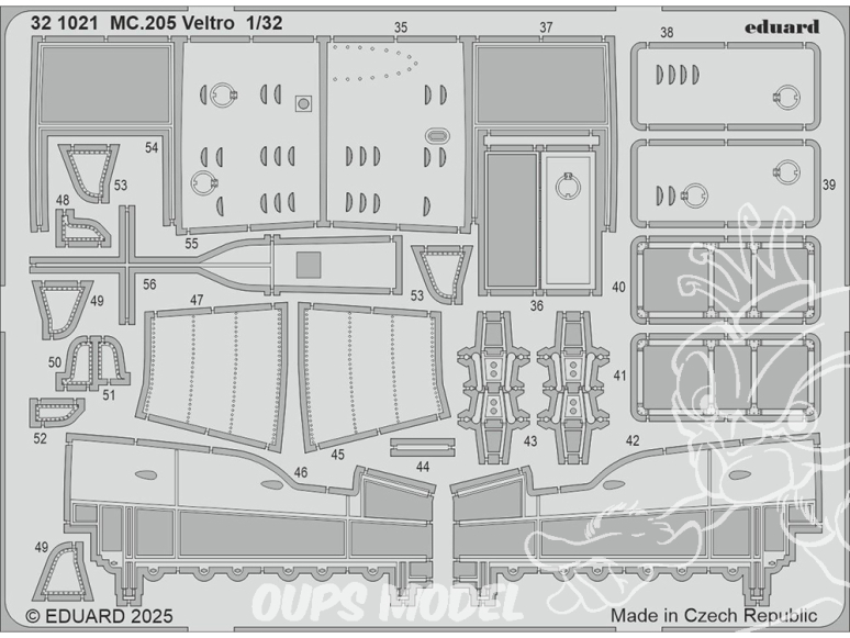 Eduard photodécoupe avion 321021 Amélioration Macchi MC.205 Italeri 1/32