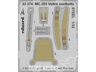 Eduard photodécoupe avion 33374 Harnais métal Macchi MC.205 Italeri 1/32