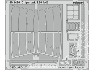 EDUARD photodecoupe avion 491496 Amélioration Chipmunk T.20 Airfix 1/48