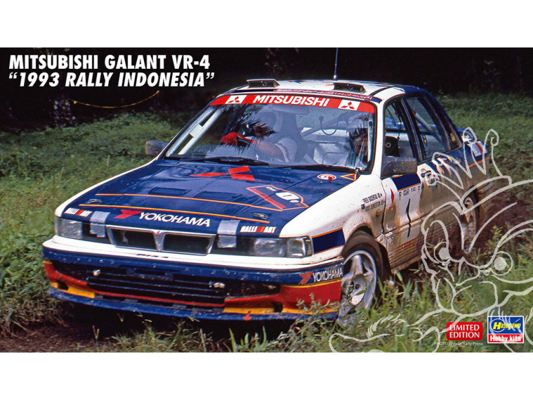 Hasegawa maquette voiture 20697 Mitsubishi Galant VR-4 « Rallye d'Indonésie 1993 » 1/24