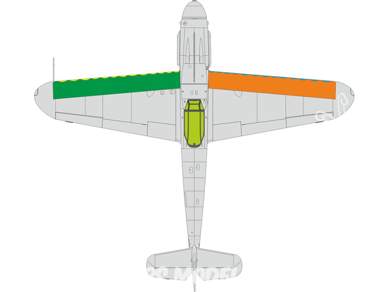 Eduard Express Mask EX1087 Messerschmitt Bf 109G bord d'attaque lignes ondulées ailes 1/48