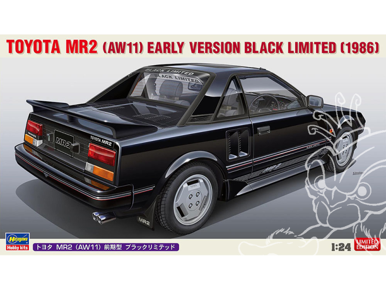 Hasegawa maquette voiture 20693 Toyota MR2 (AW11) Premier modèle Black Limited 1/24