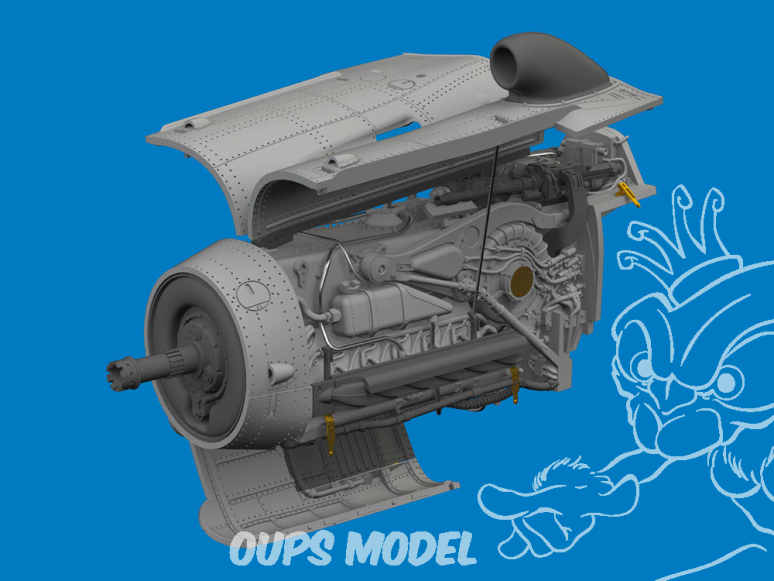 Eduard kit d'amelioration brassin Print 672399 Moteur Messerschmitt Bf 109G-10 WNF Eduard 1/72