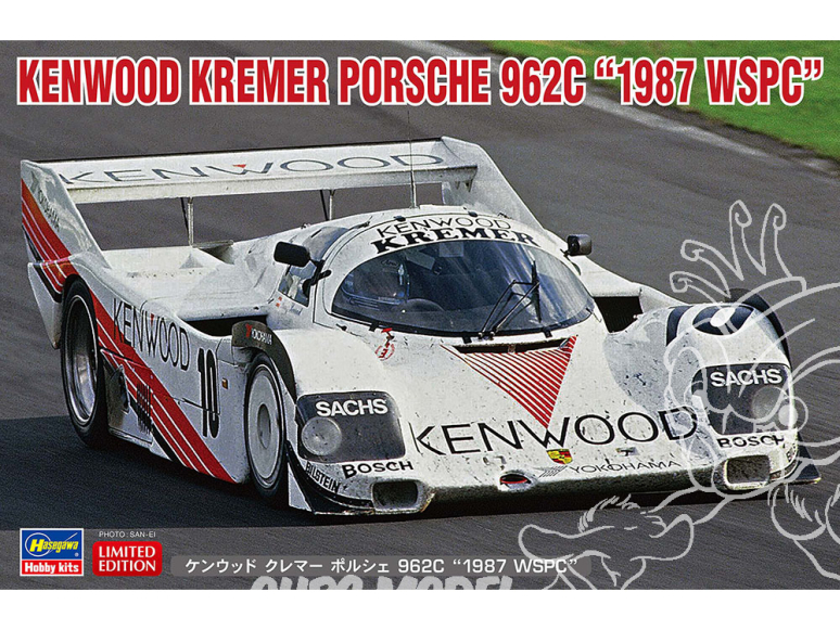 Hasegawa maquette voiture 20698 Kenwood Cremer Porsche 962C « 1987 WSPC » 1/24