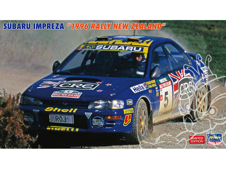 Hasegawa maquette voiture 20696 Subaru Impreza « Rallye de Nouvelle-Zélande 1996 » 1/24