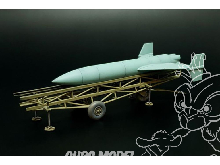 Brengun maquette avion BRS48017 Missile anti-aérien Fire Lily F-55 avec chariot en resine 1/48