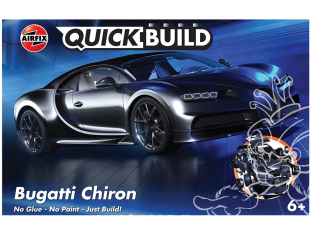 Airfix maquette voiture J6025 QUICKBUILD (idem que lego) Bugatti Chiron Noire