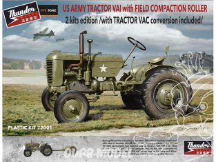 Thunder Model maquette militaire 72001 Deux Tracteur militaire CASE VAI avec roller 1/72