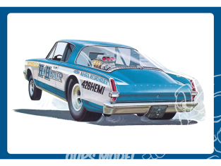 AMT maquette voiture 1464 1966 Plymouth Barracuda Funny Car Hemi Hustler 1/25