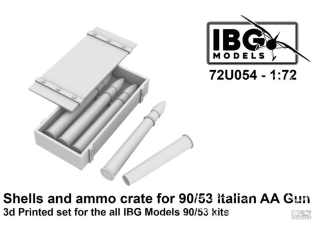 IBG maquette avion 72U054 Caisses d'obus et de munitions pour 90/53 Anti A italien 1/72