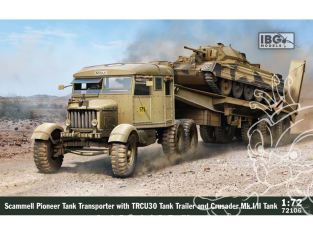 IBG maquette militaire 72106 Transporteur de chars Scammell avec remorque TRCU30 char Crusader Mk.I/II 1/72