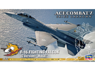 Hasegawa maquette avion 52410 Ace Combat 7 : F-16 Fighting Falcon (Type C) « Escouade des mages » de Skies Unknown 1/72