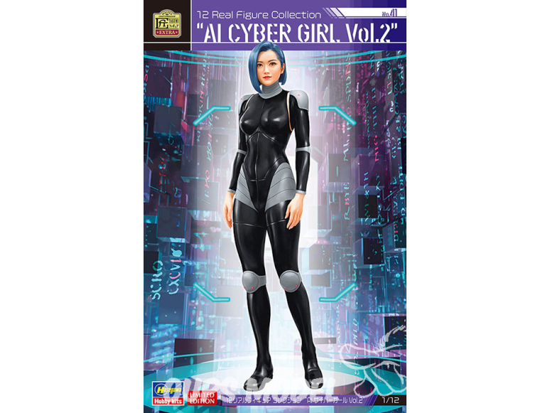 Hasegawa maquette figurine 52408 Collection de 12 figurines réelles n°41 « AI Cyber ​​​​Girl Vol.2 » 1/12