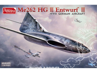 Amusing maquette avion 48A005 Messerschmitt ME262 HGIII Entwurf III 1/48