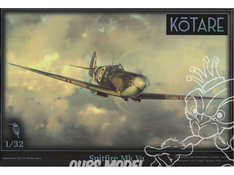 Kotare maquettes avions K32002 Spitfire Mk.Va 1/32