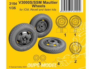 CMK kit resine 3154 Roues Maultier V3000S/SSM 1/35 / pour kits ICM 1/35