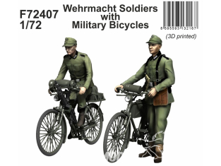 Cmk figurine F72407 Soldats de la Wehrmacht avec des vélos militaires 1/72