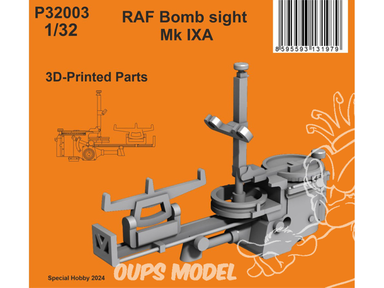 Special Hobby 3D Print militaire P32003 Viseur de bombe RAF Mk IXA 1/32