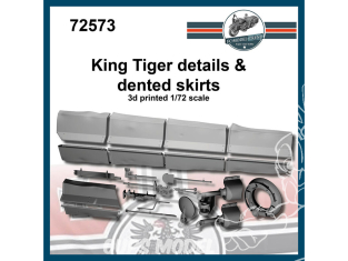 FC MODEL TREND accessoire résine 72573 King Tiger Détails et jupes cabossées 1/72