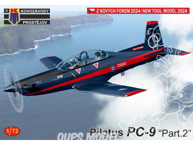 KP Model kit avion KPM0471 Pilatus PC-9 Partie deux 1/72