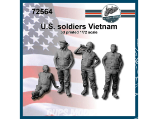 FC MODEL TREND figurines résine 72564 Soldats U.S. Vietnam 1/72